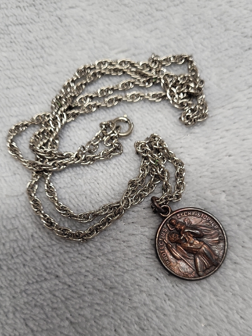 St. Christopher & St. Raphael Medallion Necklace